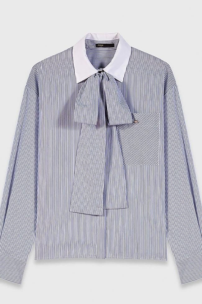 Blusa con detalle de lazada de Maje.