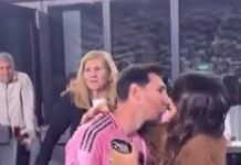 Lionel Messi le dio un tierno beso a Antonela Roccuzzo y ya palpita la final de la MLS contra su «bestia negra» Thomas Müller: «Un pasito más»