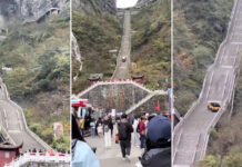 VIDEO: Promoción de un coche escalando una montaña termina en fracaso y varios daños