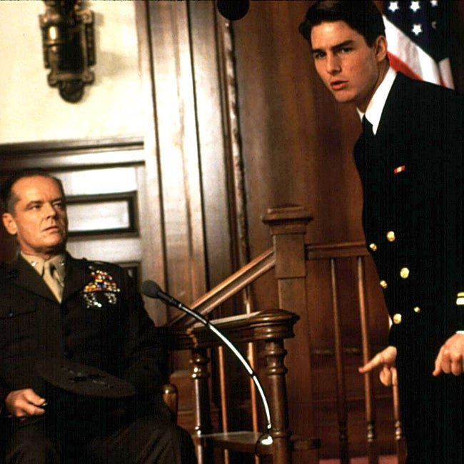 Jack Nicholson y Tom Cruise en Algunos hombres buenos.