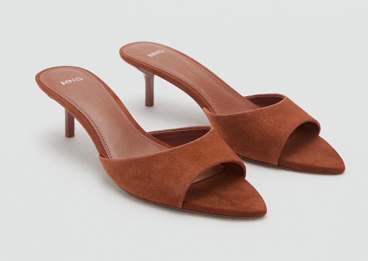 Imagen secundaria 1 - Sandalias negras de Zara y sandalias marrón y rojas de Mango.