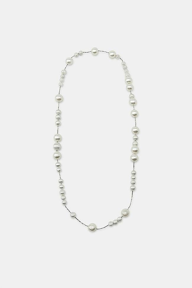 Collar cordón metálico perlas (19,95€)