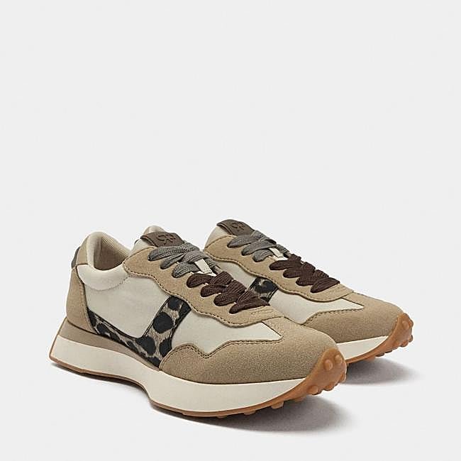 Zapatillas con detalles estampado animal