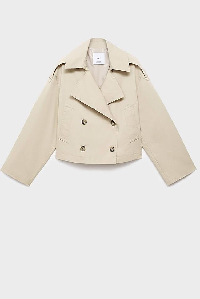 Trench crop doble botonadura (25,99€)