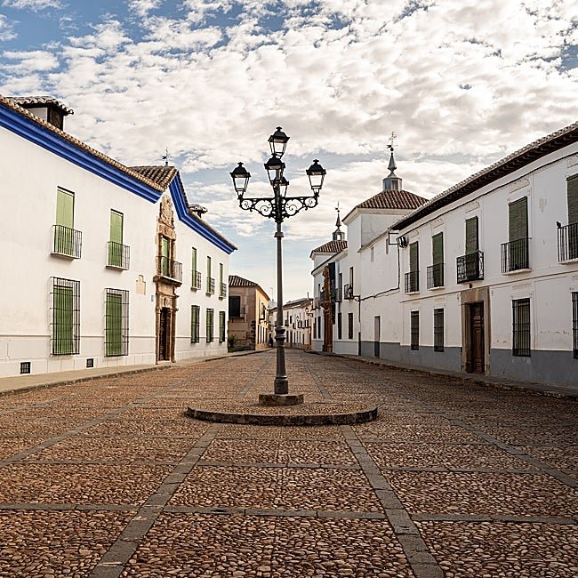 Una de las calles de Almagro, con el palacio de Torremejía a la izquierda.