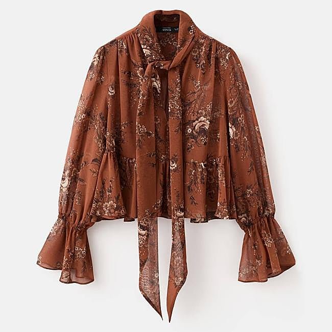 Blusa lazo estampado floral (39,99€)