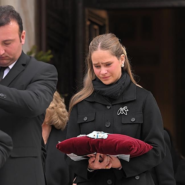 Irene Urdangarin en el funeral de la princesa Irene de Grecia.