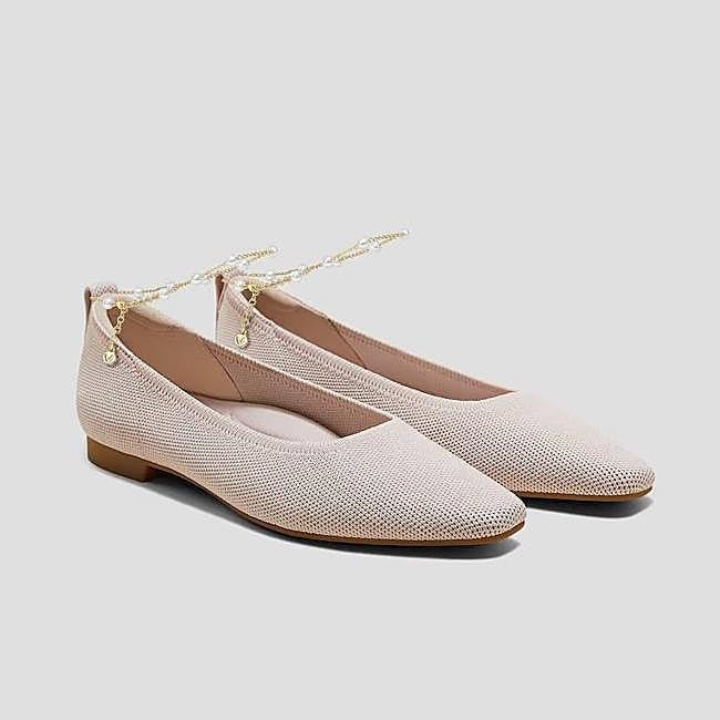 Zapatos Planos de Mini Punta Cuadrada (Kathleen) + Tobillera (Andressa) (113€)