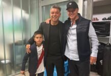 Cómo fue la visita especial de Jorge Brito y su hijo llamado Napoleón a Marcelo Gallardo en su despedida de River en el Monumental