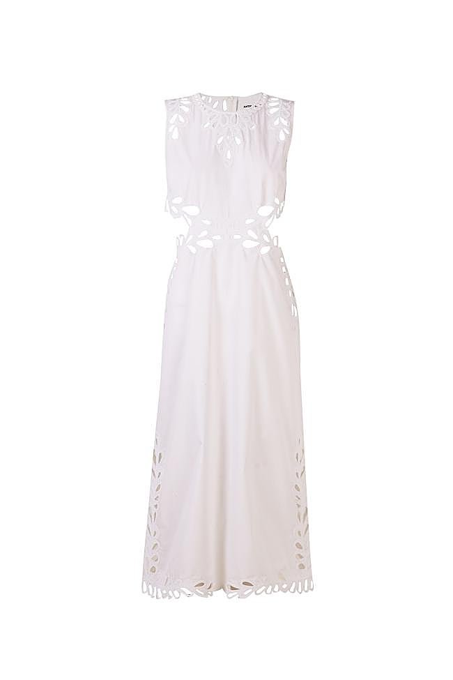 Vestido blanco calado de Antik Batik.