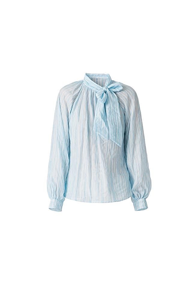 Blusa con lazada en color azul de Algo Bonito.