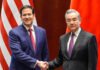 Rubio se reúne con su par chino ante turbulencias en las relaciones entre Pekín y Washington