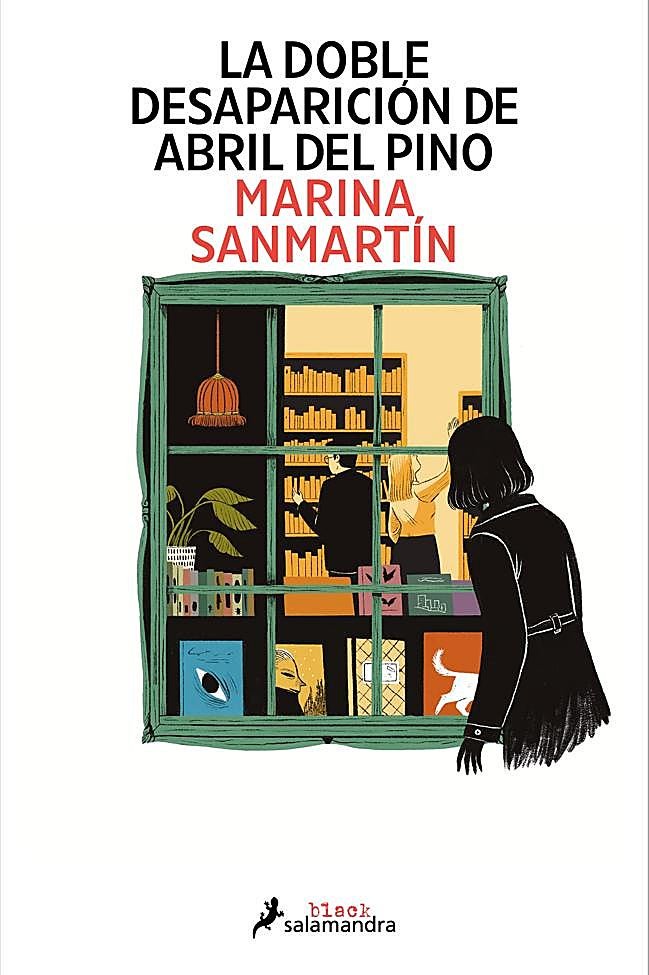 Portada de La doble desaparición de Abril del Pino, el cozy mystery español de Marina Sanmartín.