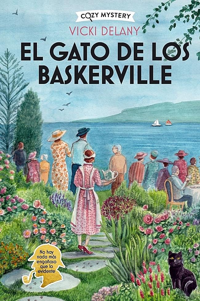 Portada de El gato de los Baskerville, la novela cozy mystery de Vicki Delany.