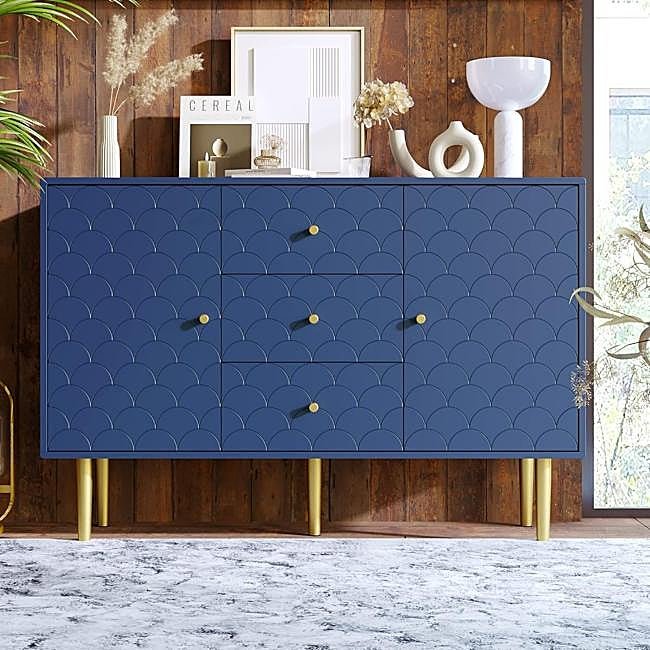 Cómoda azul de Amazon, 157 euros.