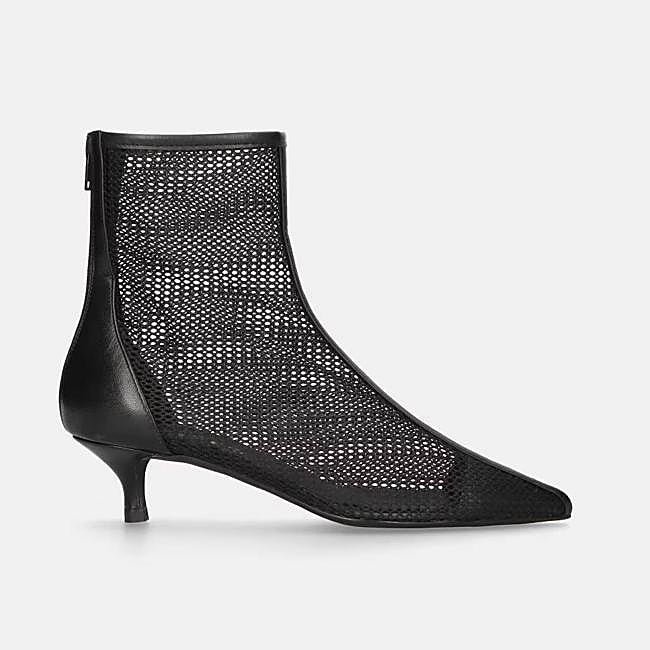 Botines Harriet de mujer en red y napa negra (174,50€ en El Corte Inglés)