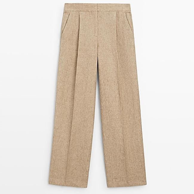 Pantalón sastre beige, 89,95 euros.