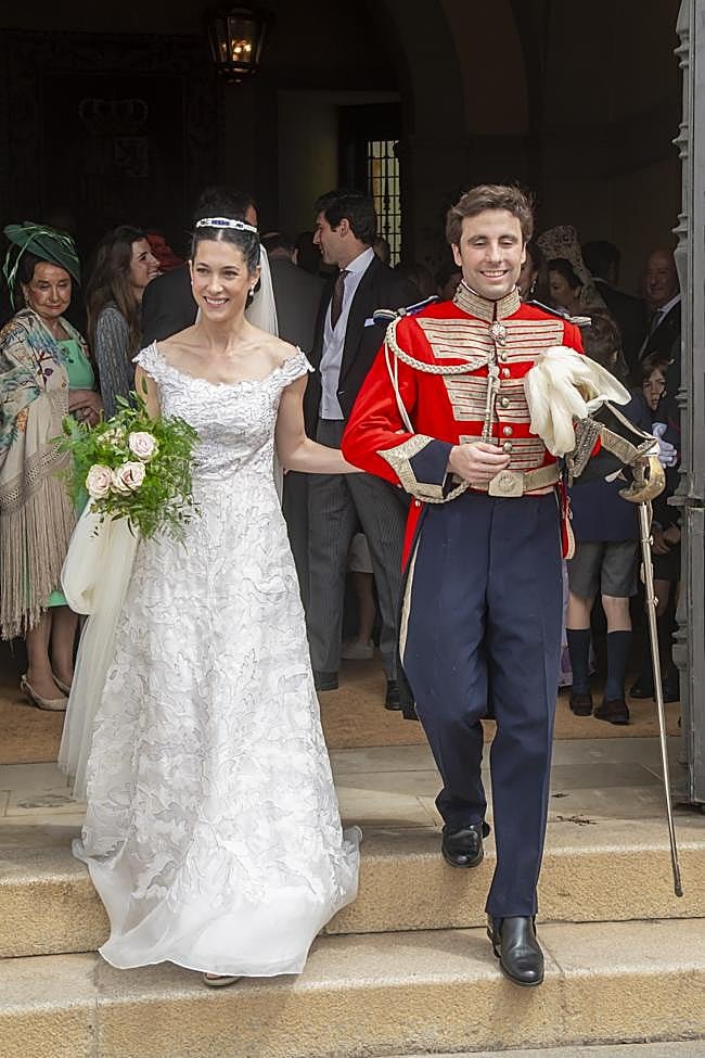 Carla Benjumea y Antonio Domecq en su boda en Sevilla
