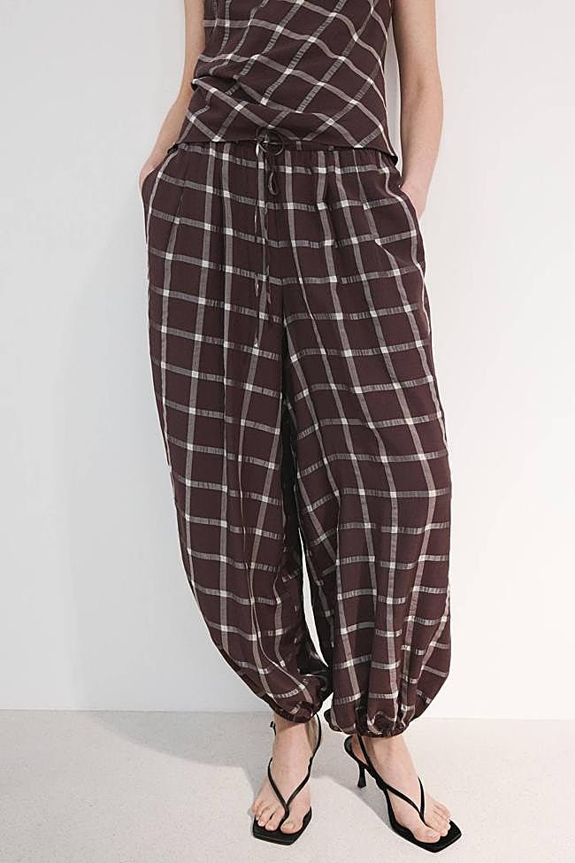 Pantalón bombacho tiro medio (39,99€)