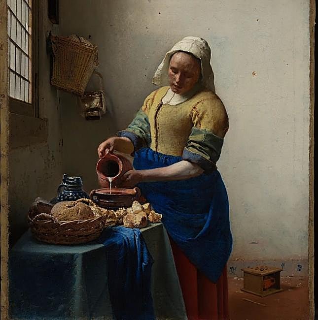 La lechera, Vermeer.