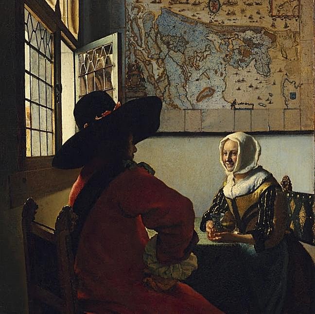 Officer and laughing girl, Vermeer.