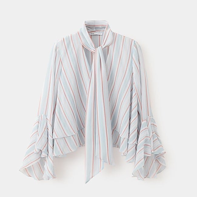 Camisa con estampado de rayas de Mango (35,99 euros)