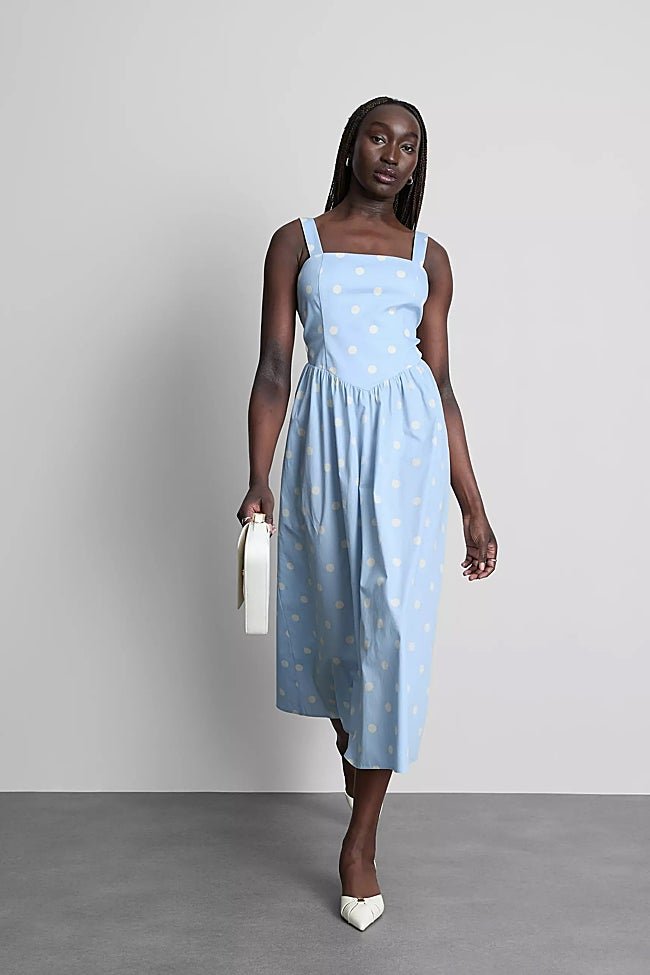 Vestido con estampado de lunares de Primark (12 euros)