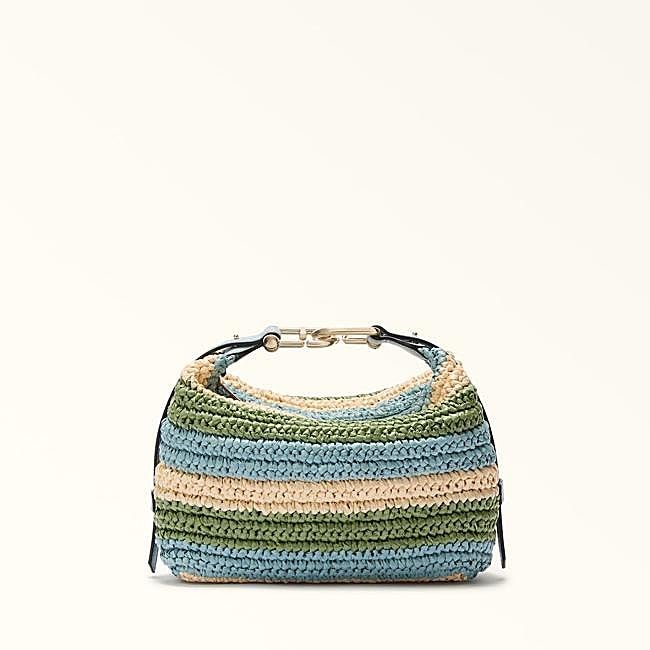 Bolso de mano trenzado multicolor de Furla.