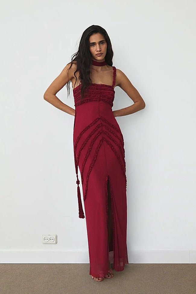 Vestido con volantes de Laagam (119,95 euros)