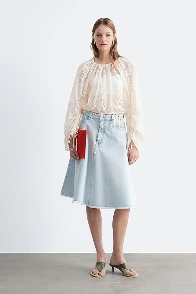 Blusa de encaje en color blanco de & Other Stories
