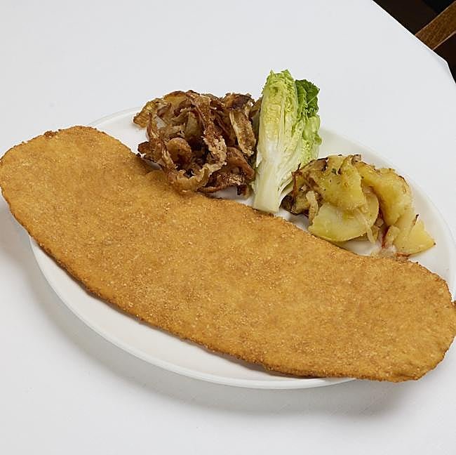 El (merecidamente) afamado escalope Armando de La Ancha Zorrilla.