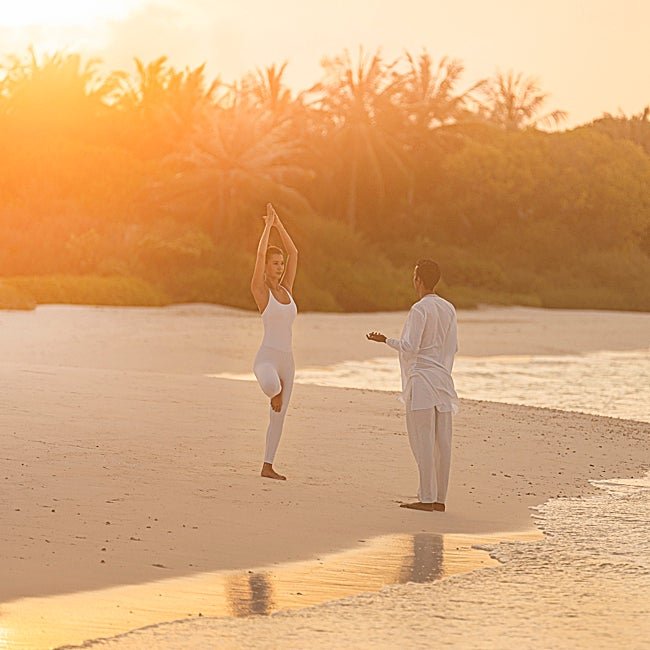 Yoga en AyurMa en Four Seasons Resort Maldives at Landaa Giraavaru.
