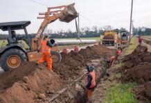 “Más Agua, Más Salud”: la obra que acompañará el crecimiento urbano del sector sur registra un 55% de avance