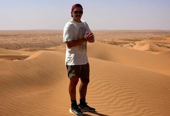 Comalini en el imponente desierto de Wadi Rum, a unos 320 kilómetros de Amán.