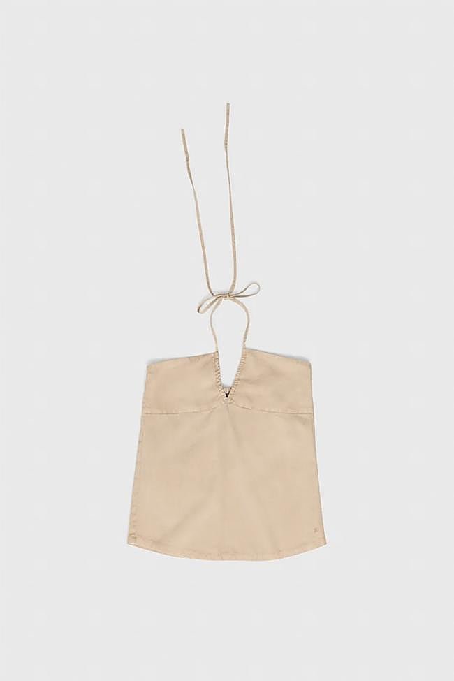 Top halter en color beige de Blue Banana.