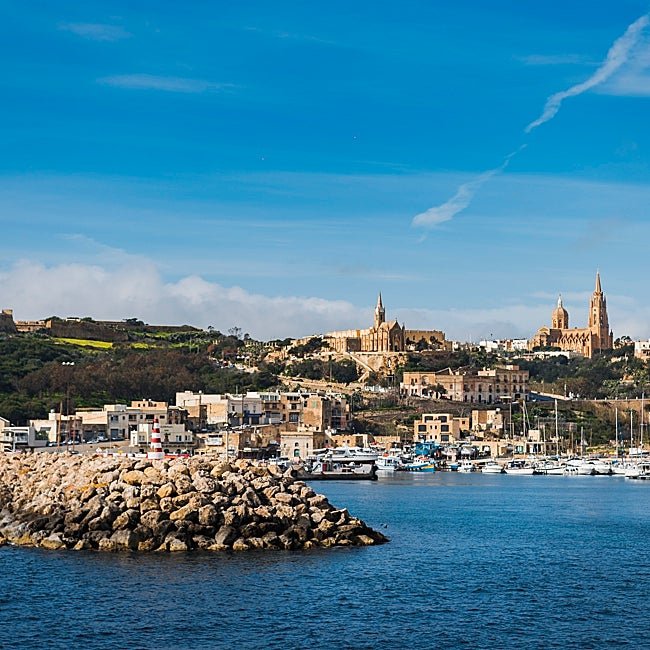 Mgarr es el puerto de Gozo, a donde llegan los barcos desde Malta.