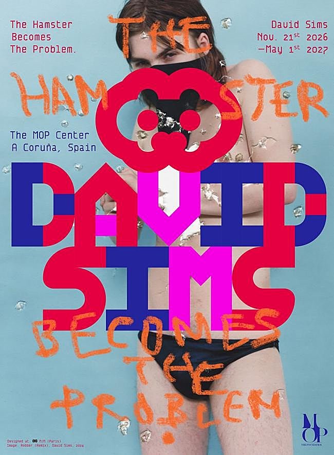 Póster de la exposición de la Fundación MOP y David Sims.