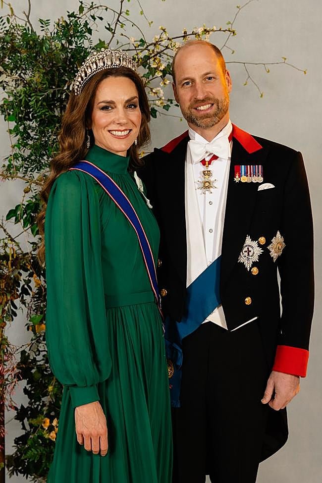 Kate Middleton en una cena de gala.