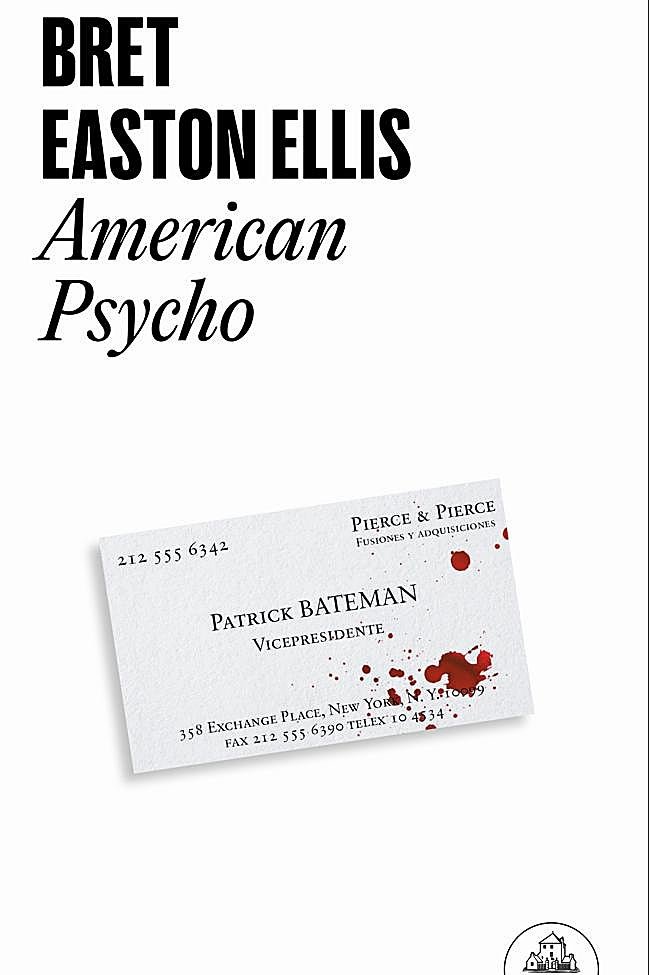 Portada de American Psycho, la afamada novela de Bret Easton Ellis.
