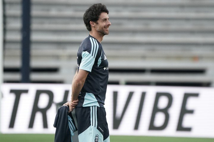 Pablo Aimar, en una foto reciente durante el Mundial. Foto: Juano Tesone.