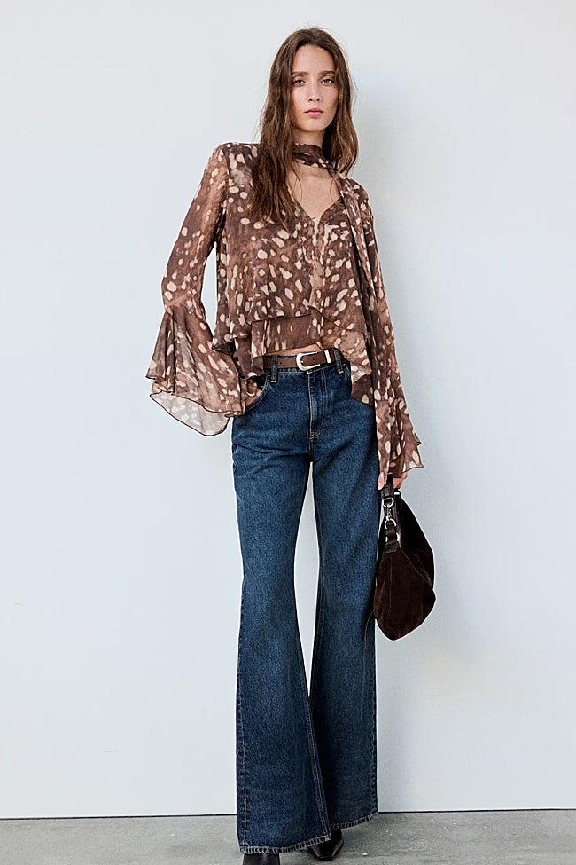 Blusa estampada de Mango (39,99 euros):