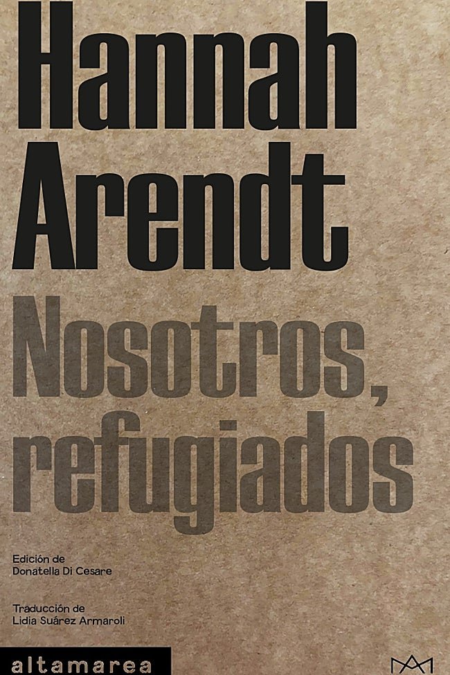 Portada de Nosotros, refugiados, de Hannah Arendt.