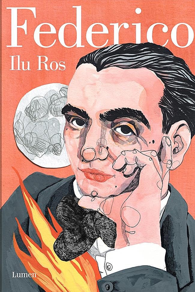 Portada de la biografía ilustrada de Federico García Lorca por Ilu Ros.