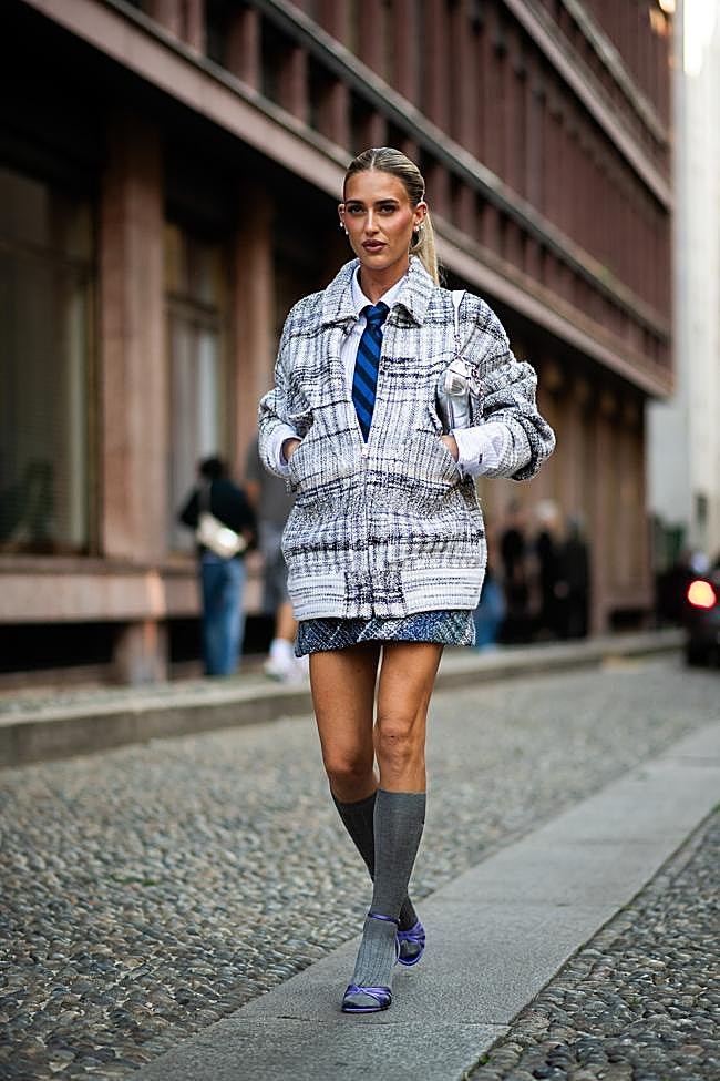 Un look del street style de Milán