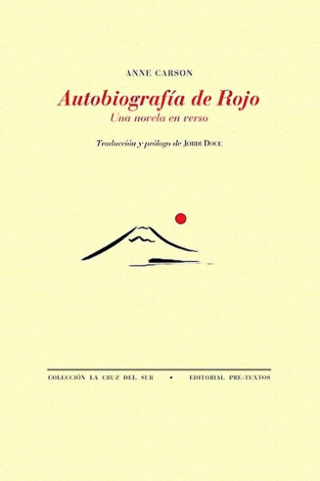 Portada de Autobiografía de Rojo, de Anne Carson